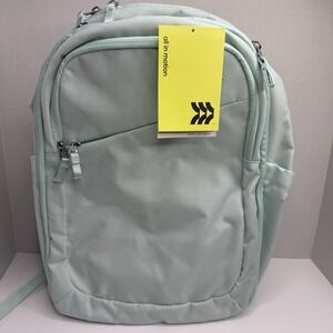All in Motion Travel Backpack Mint Green 17” Laptop Water Resistant NEW